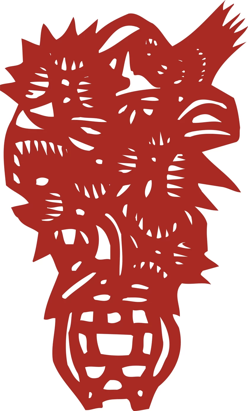 中国风中式传统喜庆民俗人物动物窗花剪纸插画边框AI矢量PNG素材【2142】
